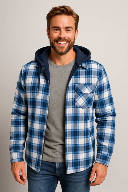 Hartstem | All Season Men Flannel Checkered Jacket for Versatile Year Round Wear - Northeart Couture