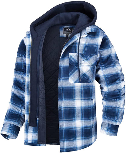 Hartstem | All Season Men Flannel Checkered Jacket for Versatile Year Round Wear - Northeart Couture