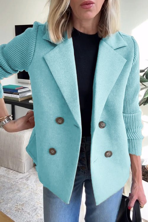Amora | Knit-Sleeve Blazer for Stylish Comfort - Northeart Couture