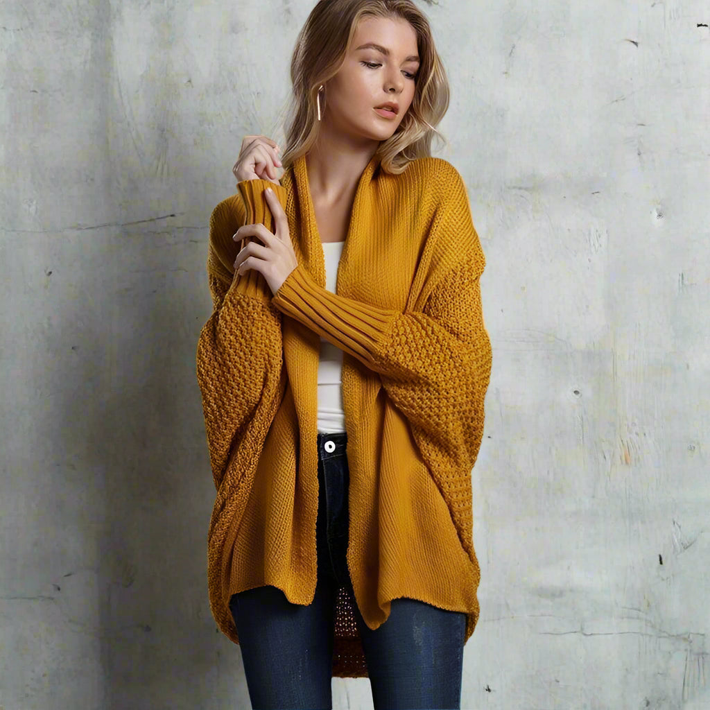Zoe | Batwing Knit Cardigan - Northeart Couture