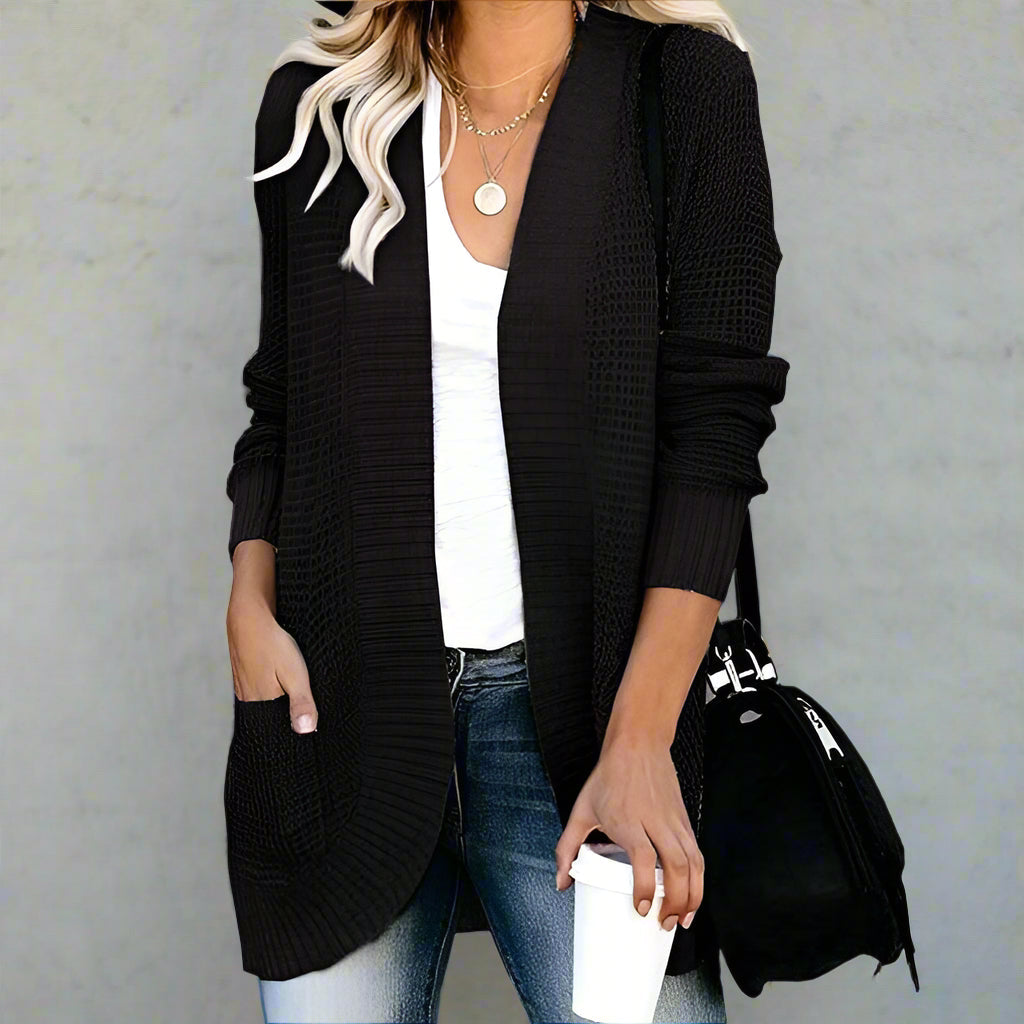 Luna | Loose-Fit Long Sleeve Knit Cardigan - Northeart Couture