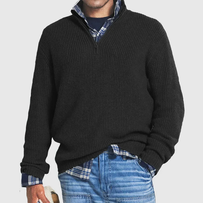 Sandro | Zip Neck Sweater for Men Timeless Comfort and Modern Cold Weather Style - Northeart Couture