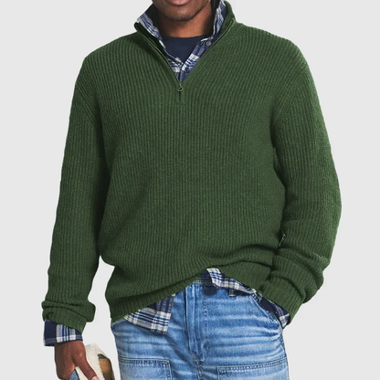 Sandro | Zip Neck Sweater for Men Timeless Comfort and Modern Cold Weather Style - Northeart Couture