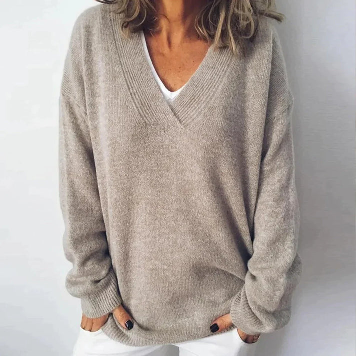 Sofia | Cashmere V-Neck Women Jumper - Northeart Couture