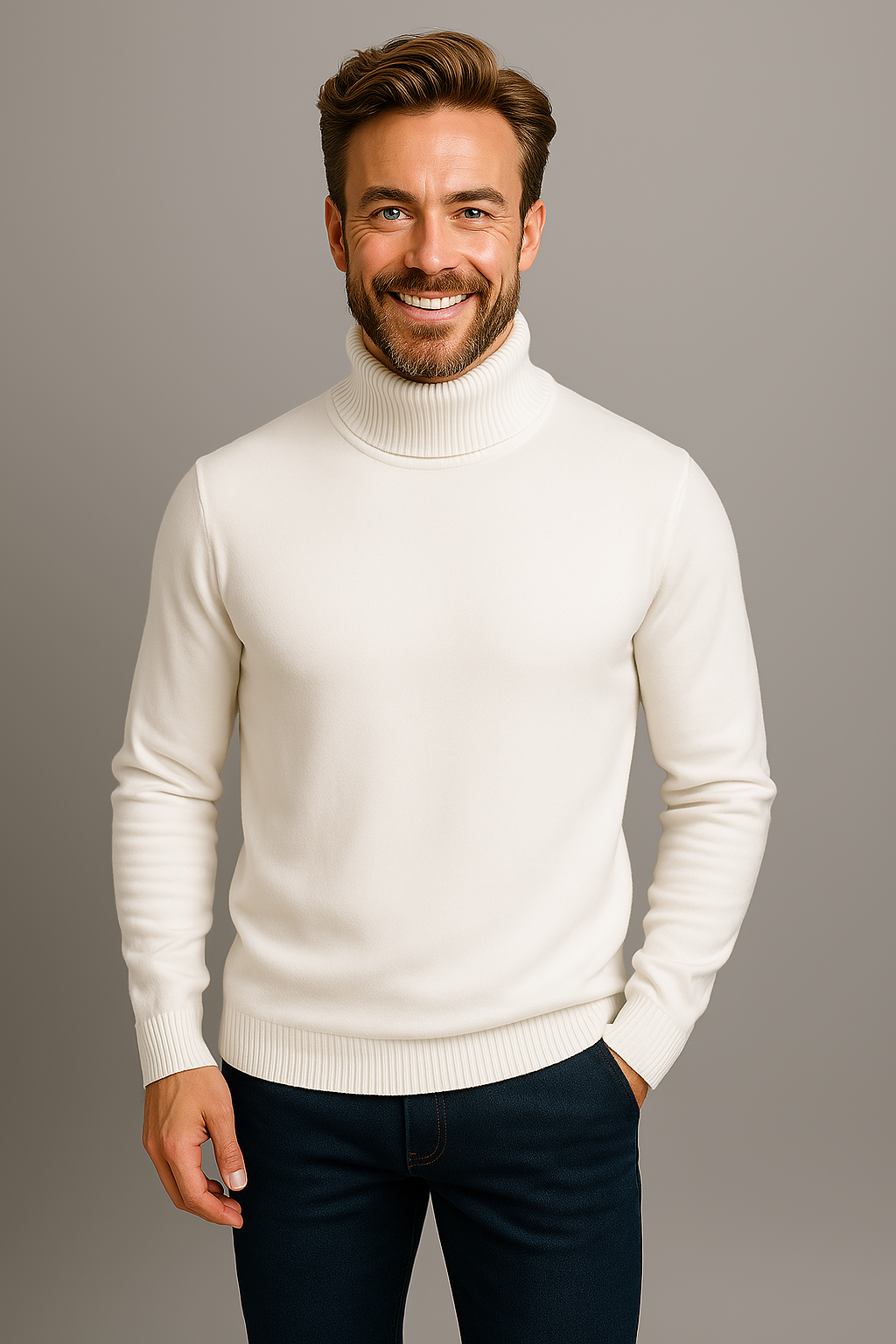 Davidson | Classic Knitted Turtleneck Sweater for Men Timeless Style and Comfort - Northeart Couture