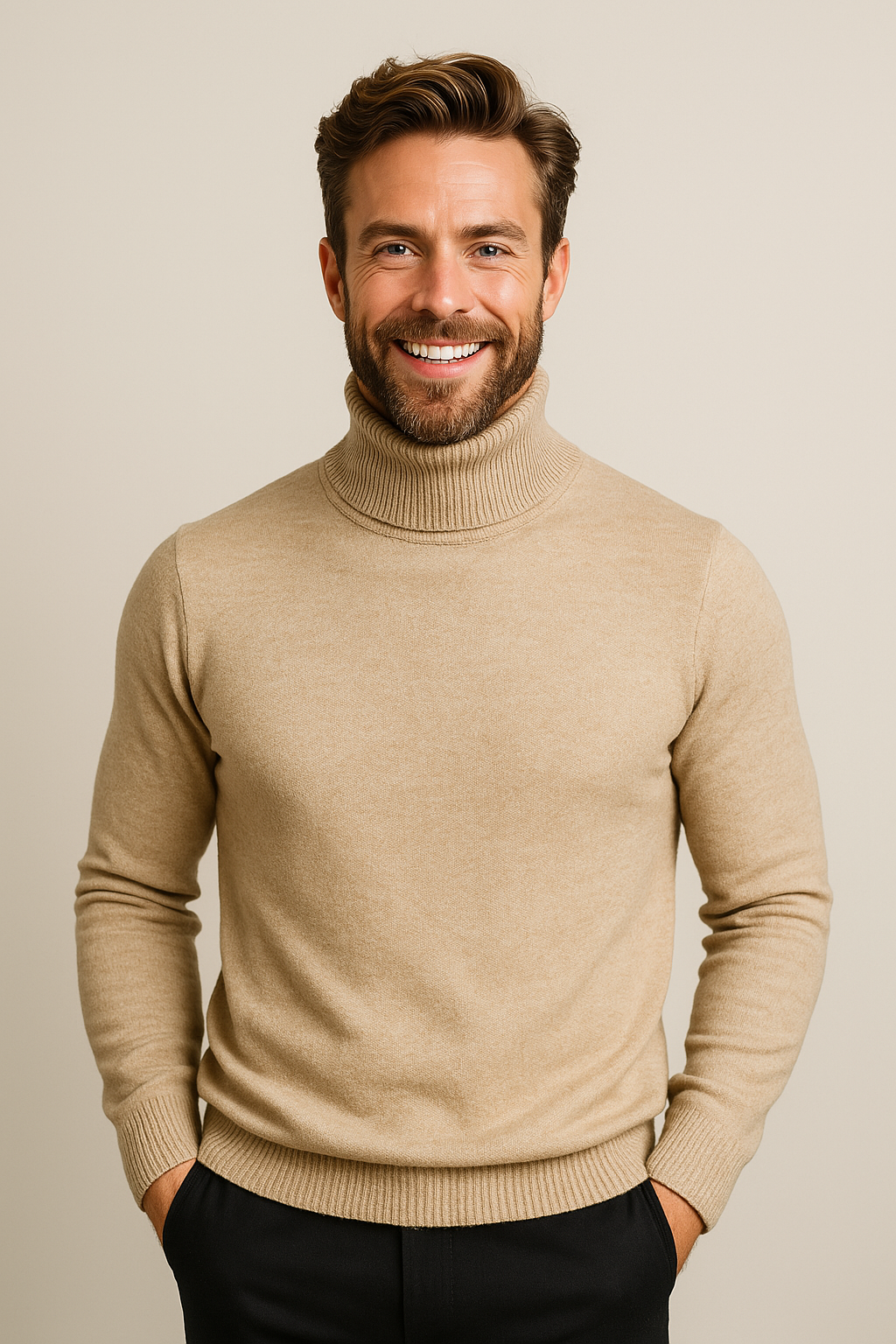 Davidson | Classic Knitted Turtleneck Sweater for Men Timeless Style and Comfort - Northeart Couture