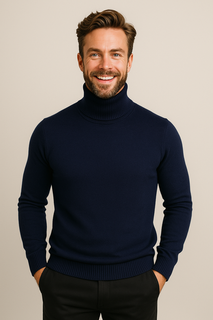 Davidson | Classic Knitted Turtleneck Sweater for Men Timeless Style and Comfort - Northeart Couture