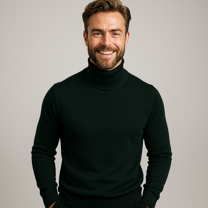 Davidson | Classic Knitted Turtleneck Sweater for Men Timeless Style and Comfort - Northeart Couture