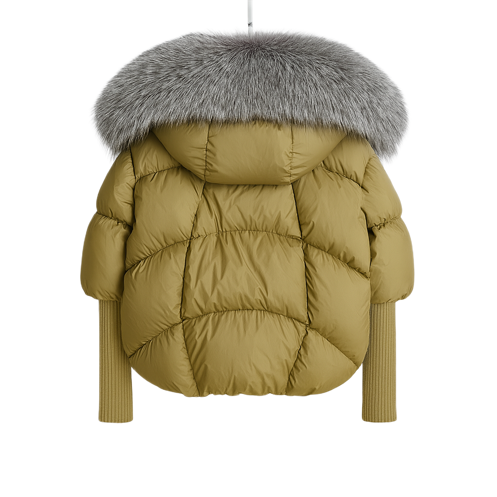 Aurora | Down Fur Puffer Jacket — Luxe Warmth Meets Winter Chic - Northeart Couture
