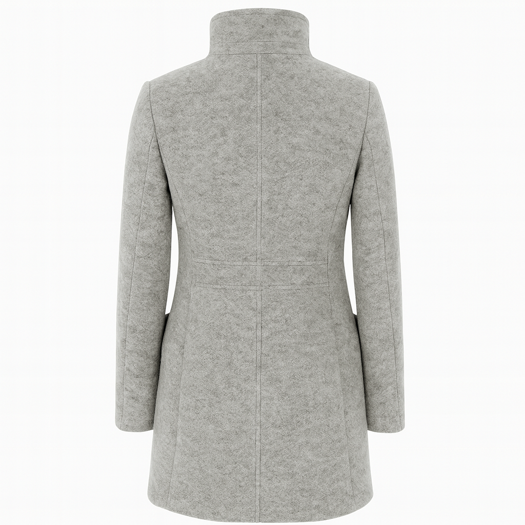 Amanda | Classic Wool Women Coat with Retro Button Closure - Northeart Couture