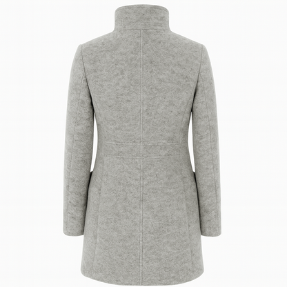 Amanda | Classic Wool Women Coat with Retro Button Closure - Northeart Couture