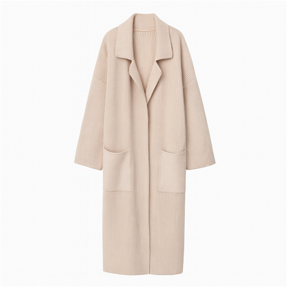 Ariana | Elegant Knitted Long Coat for Women - Northeart Couture
