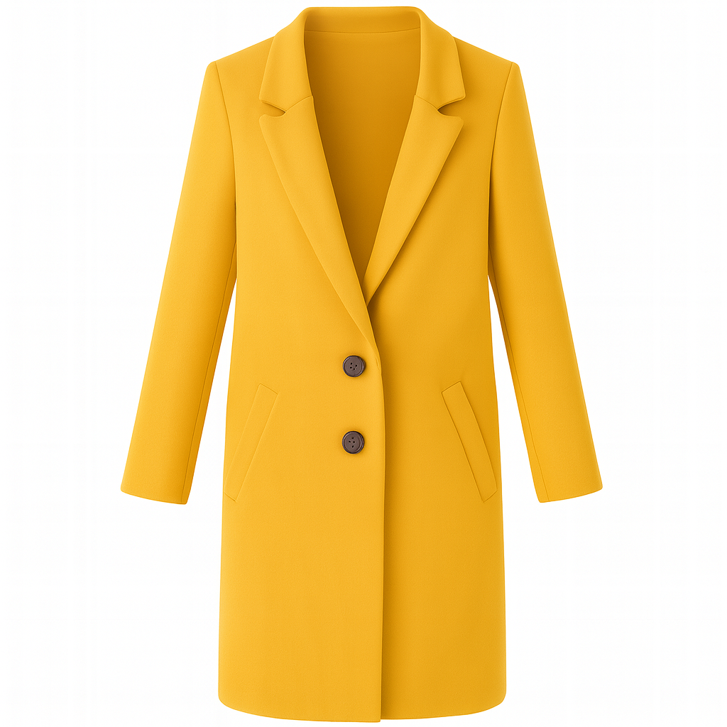 Mila | Stylish Women Coat with Button Closure and Turned-Down Collar - Northeart Couture