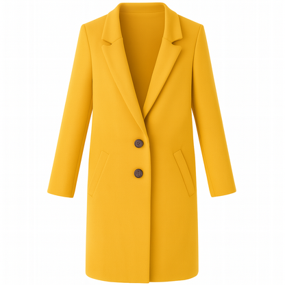 Mila | Stylish Women Coat with Button Closure and Turned-Down Collar - Northeart Couture
