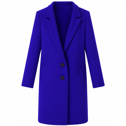 Mila | Stylish Women Coat with Button Closure and Turned-Down Collar - Northeart Couture