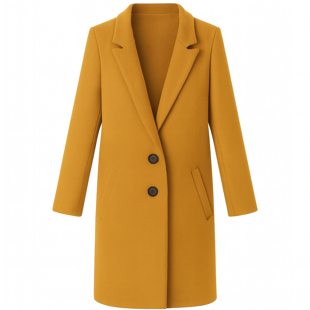 Mila | Stylish Women Coat with Button Closure and Turned-Down Collar - Northeart Couture