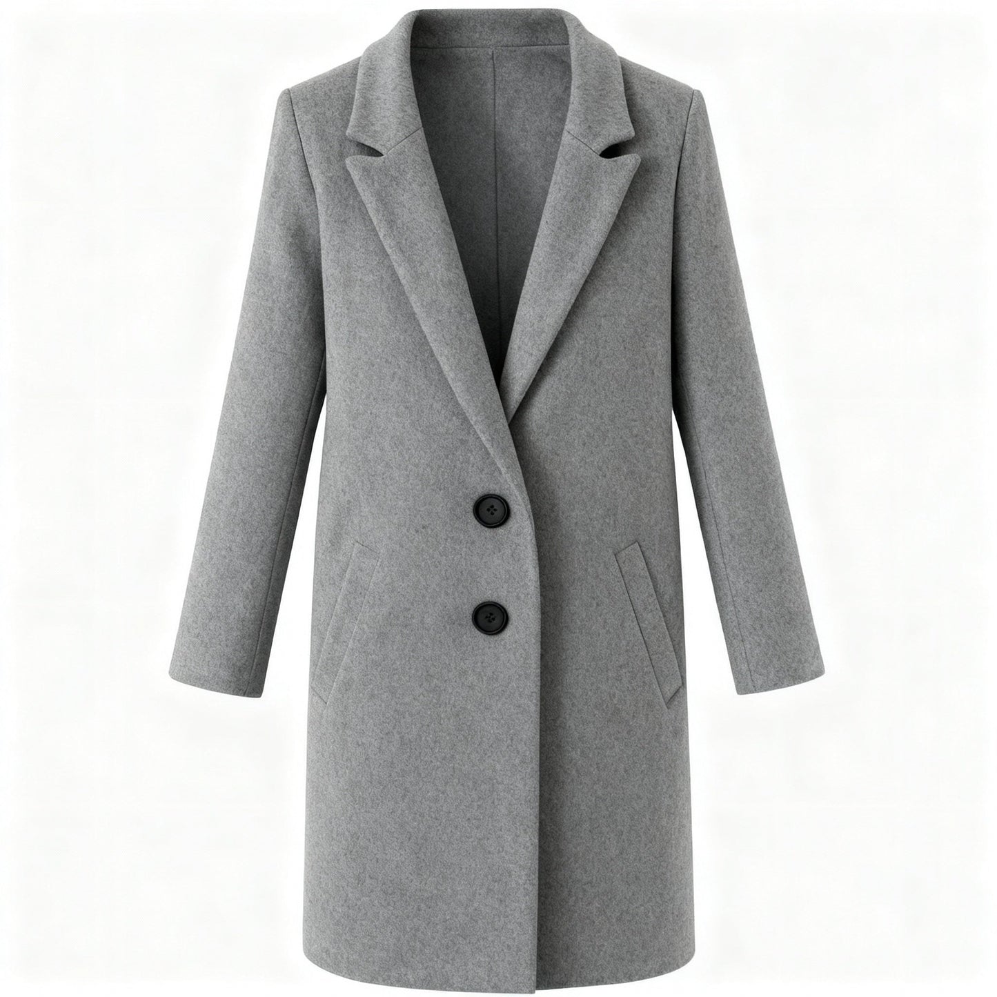 Mila | Stylish Women Coat with Button Closure and Turned-Down Collar - Northeart Couture