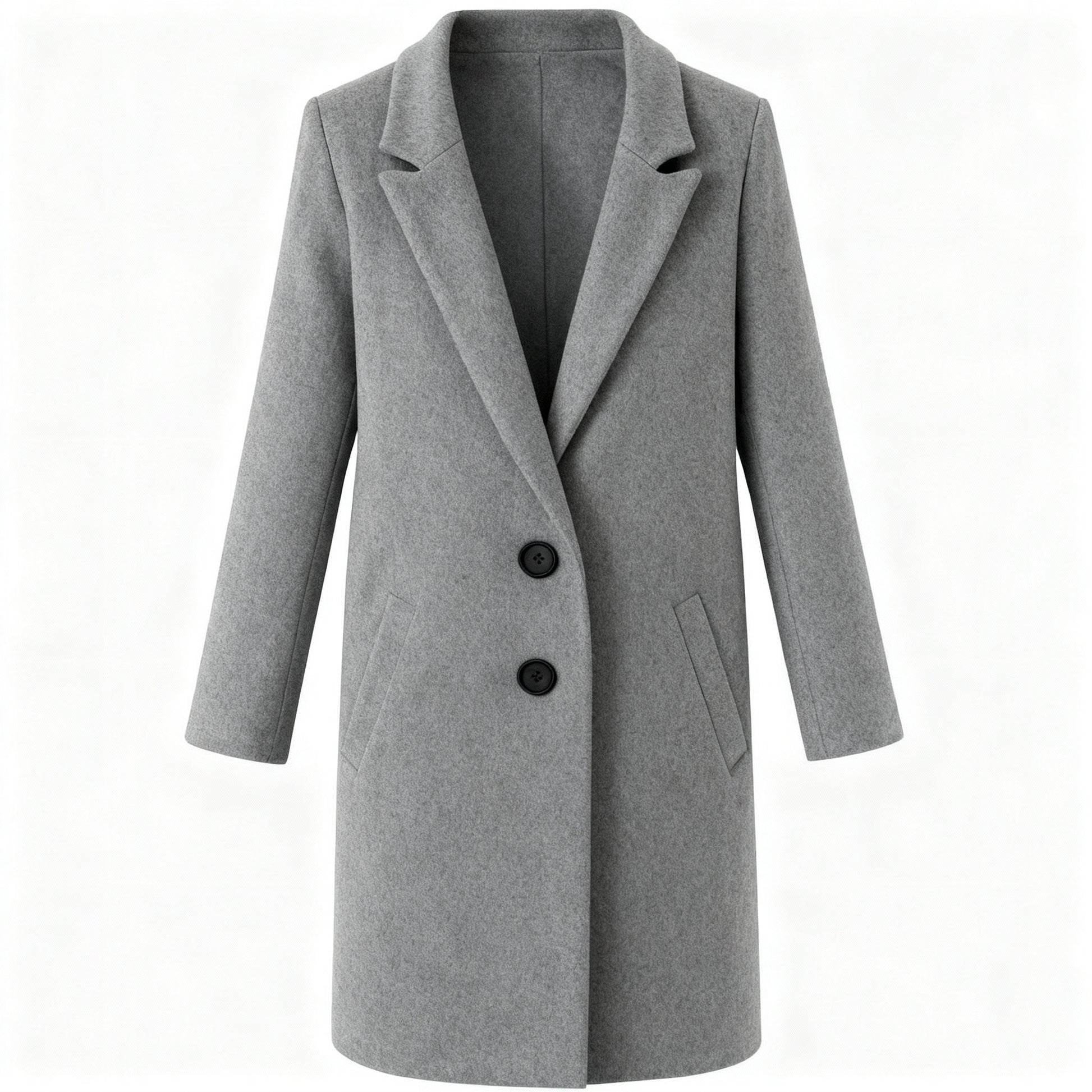 Mila | Stylish Women Coat with Button Closure and Turned-Down Collar - Northeart Couture