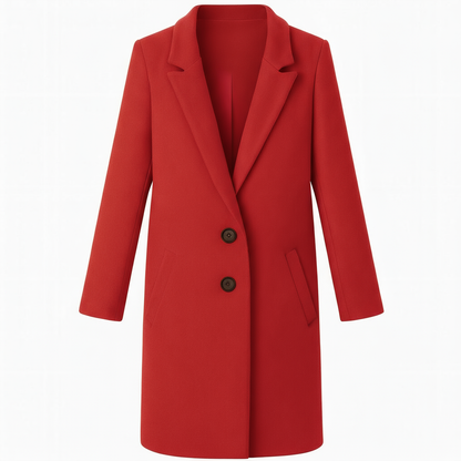 Mila | Stylish Women Coat with Button Closure and Turned-Down Collar - Northeart Couture