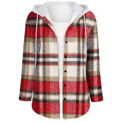 Callista | Modern Plaid Hooded Jacket for Women - Northeart Couture