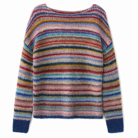 Aurora | Multicolor Striped Knit Pullover - Northeart Couture