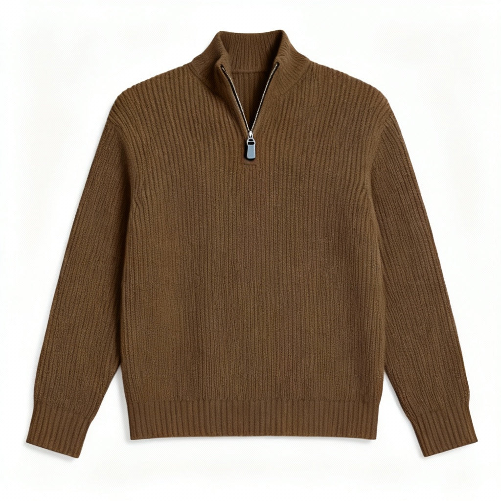 Sandro | Zip Neck Sweater for Men Timeless Comfort and Modern Cold Weather Style - Northeart Couture