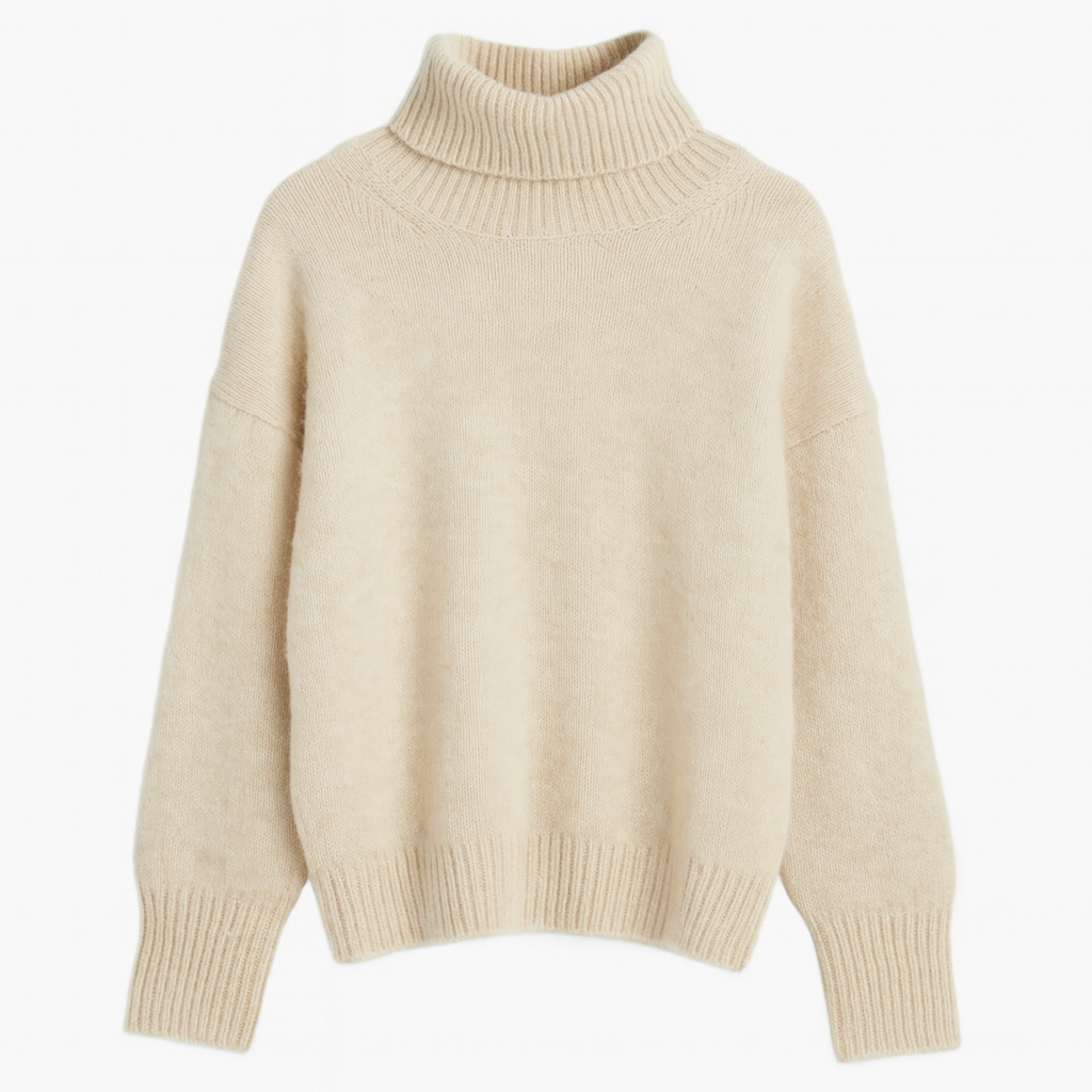 Cristina | Women Loose Turtleneck Knit Sweater for Cozy Days - Northeart Couture