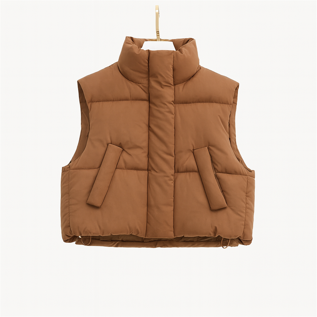 Anya | Modern Cropped Windproof Jacket Vest for Everyday Versatility - Northeart Couture