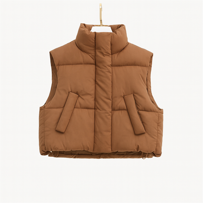 Anya | Modern Cropped Windproof Jacket Vest for Everyday Versatility - Northeart Couture