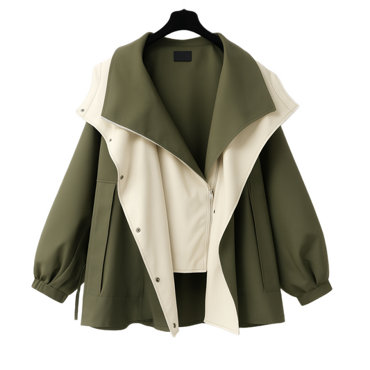 Clara | Double Layered Trench Coat - Northeart Couture