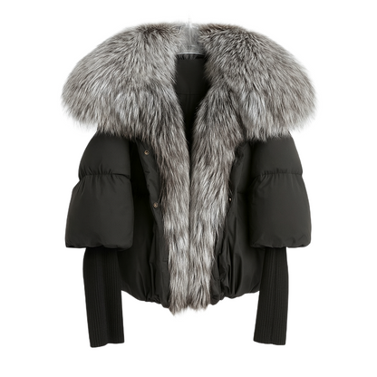 Aurora | Down Fur Puffer Jacket — Luxe Warmth Meets Winter Chic - Northeart Couture
