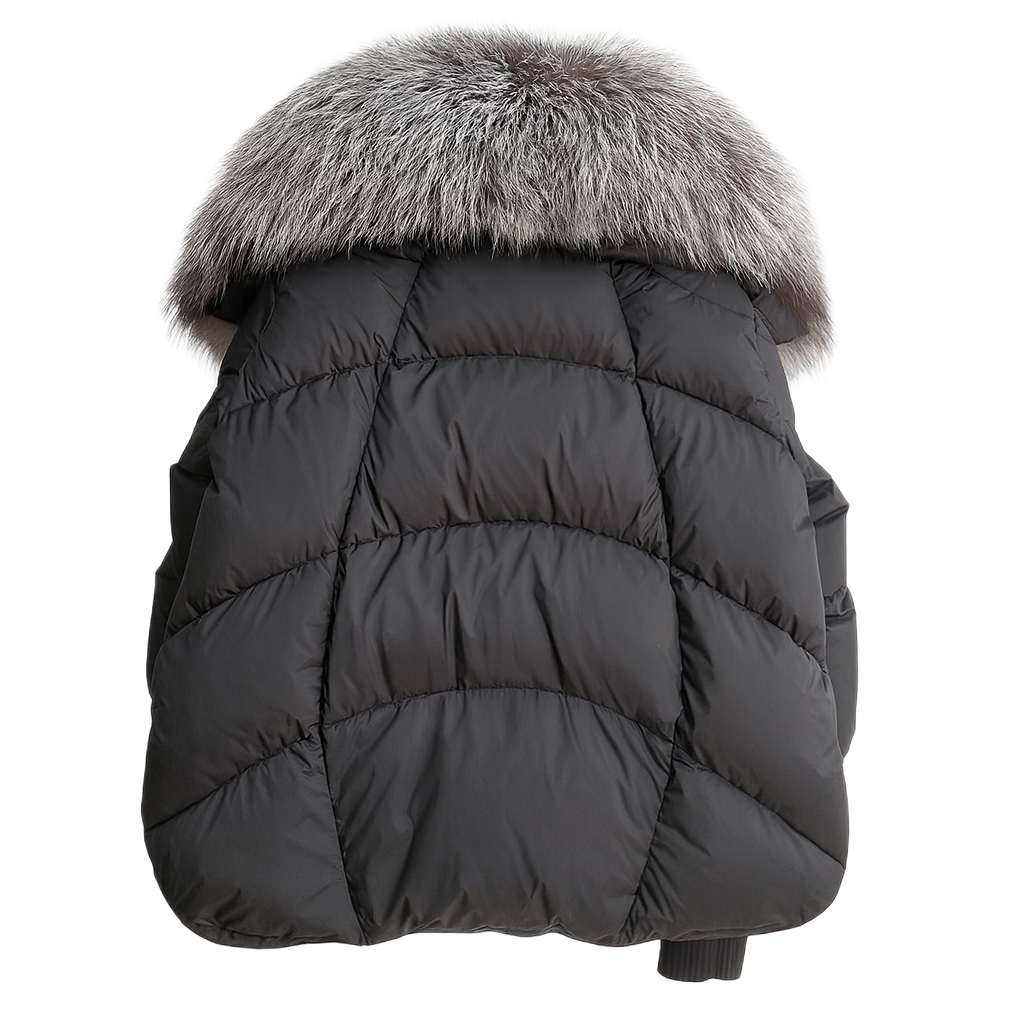 Aurora | Down Fur Puffer Jacket — Luxe Warmth Meets Winter Chic - Northeart Couture