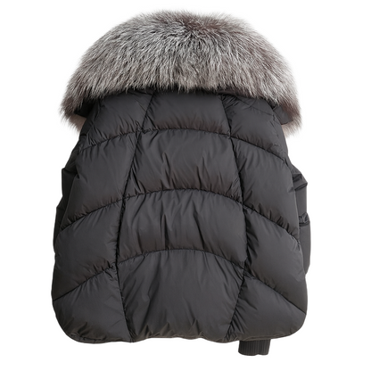 Aurora | Down Fur Puffer Jacket — Luxe Warmth Meets Winter Chic - Northeart Couture