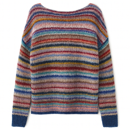 Aurora | Multicolor Striped Knit Pullover - Northeart Couture