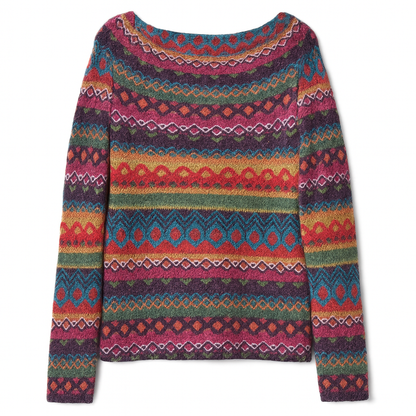 Aurora | Multicolor Striped Knit Pullover - Northeart Couture