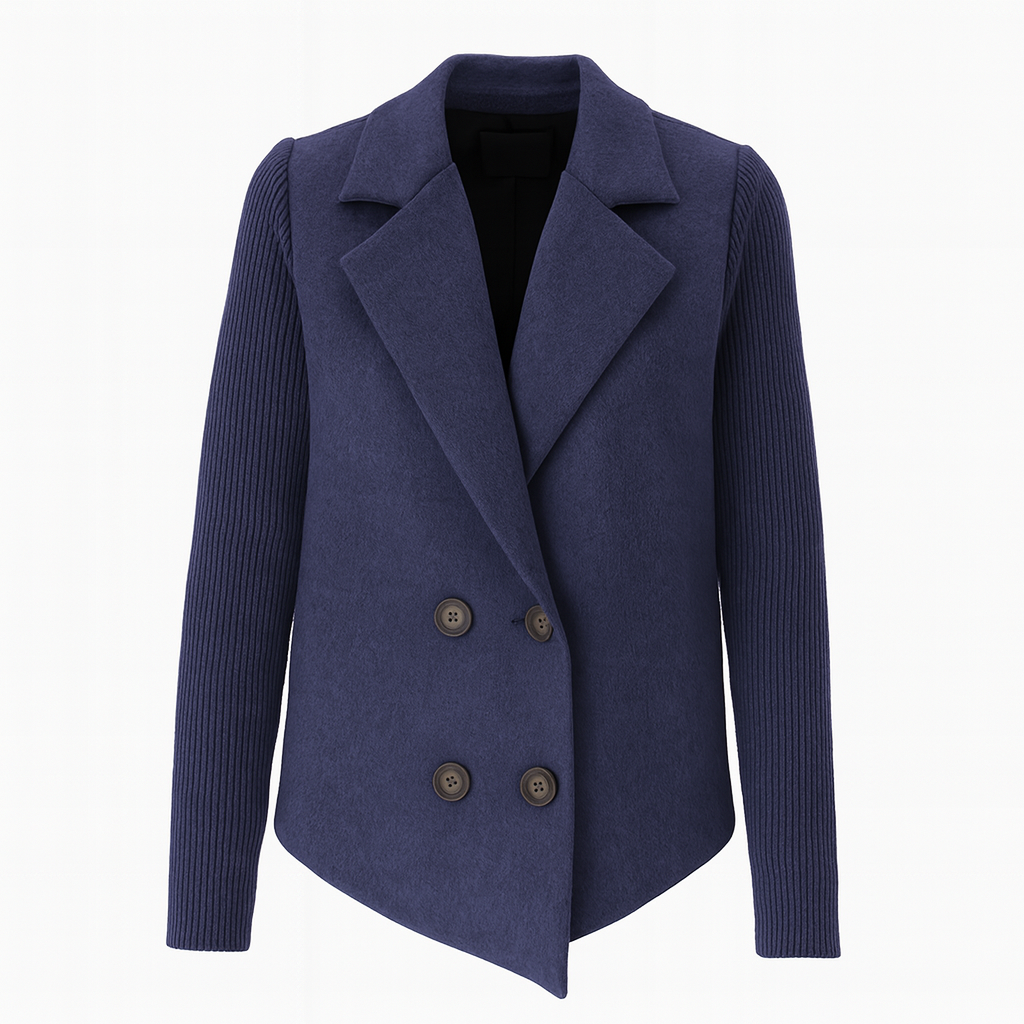 Amora | Knit-Sleeve Blazer for Stylish Comfort - Northeart Couture