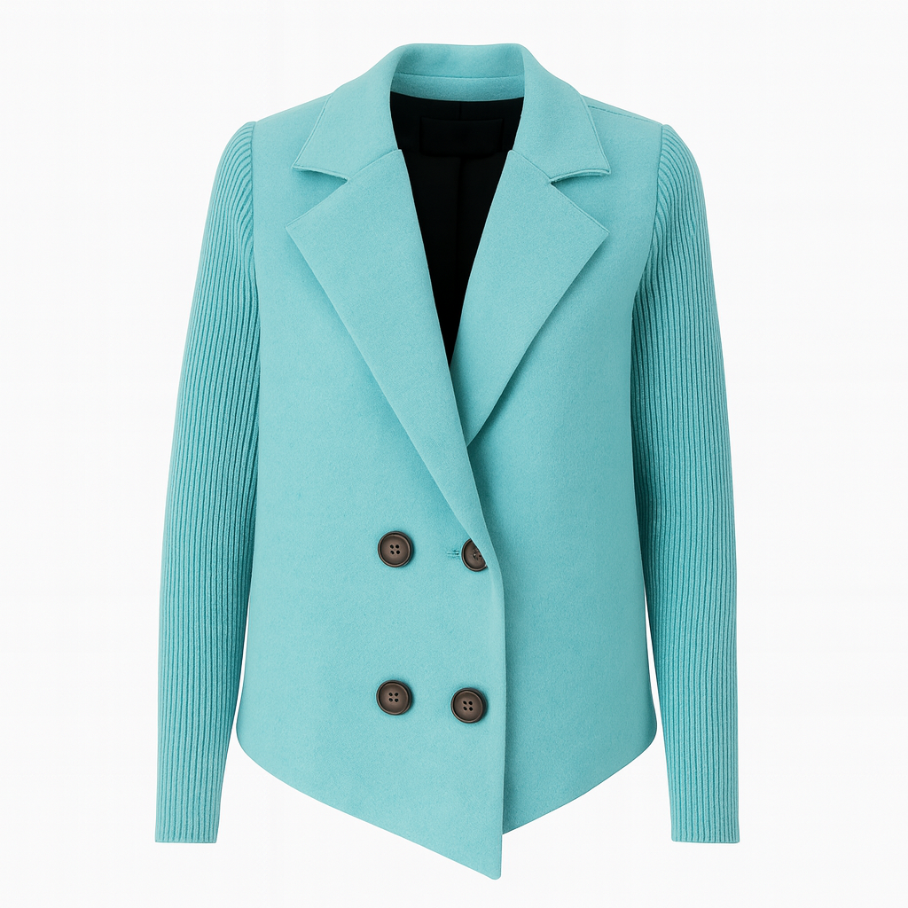 Amora | Knit-Sleeve Blazer for Stylish Comfort - Northeart Couture