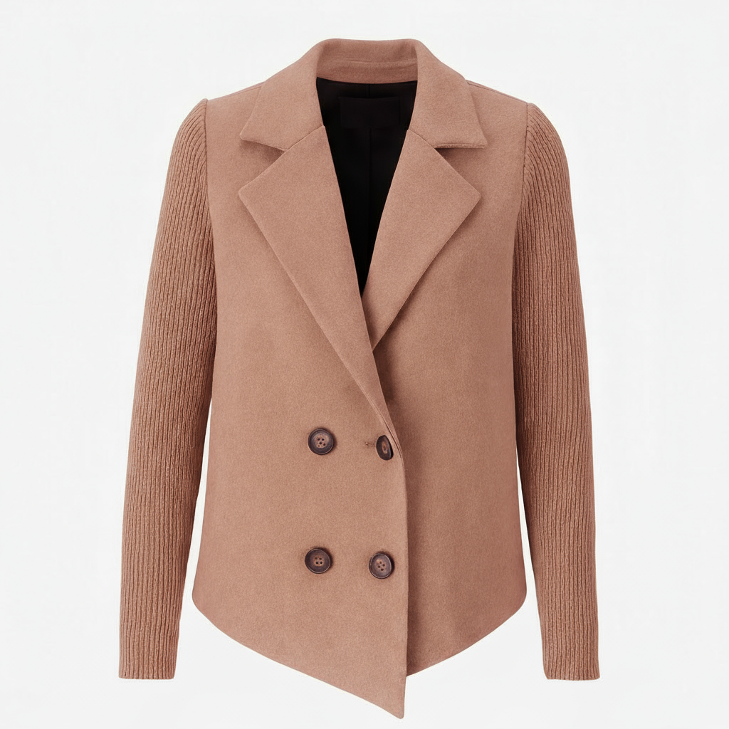 Amora | Knit-Sleeve Blazer for Stylish Comfort - Northeart Couture