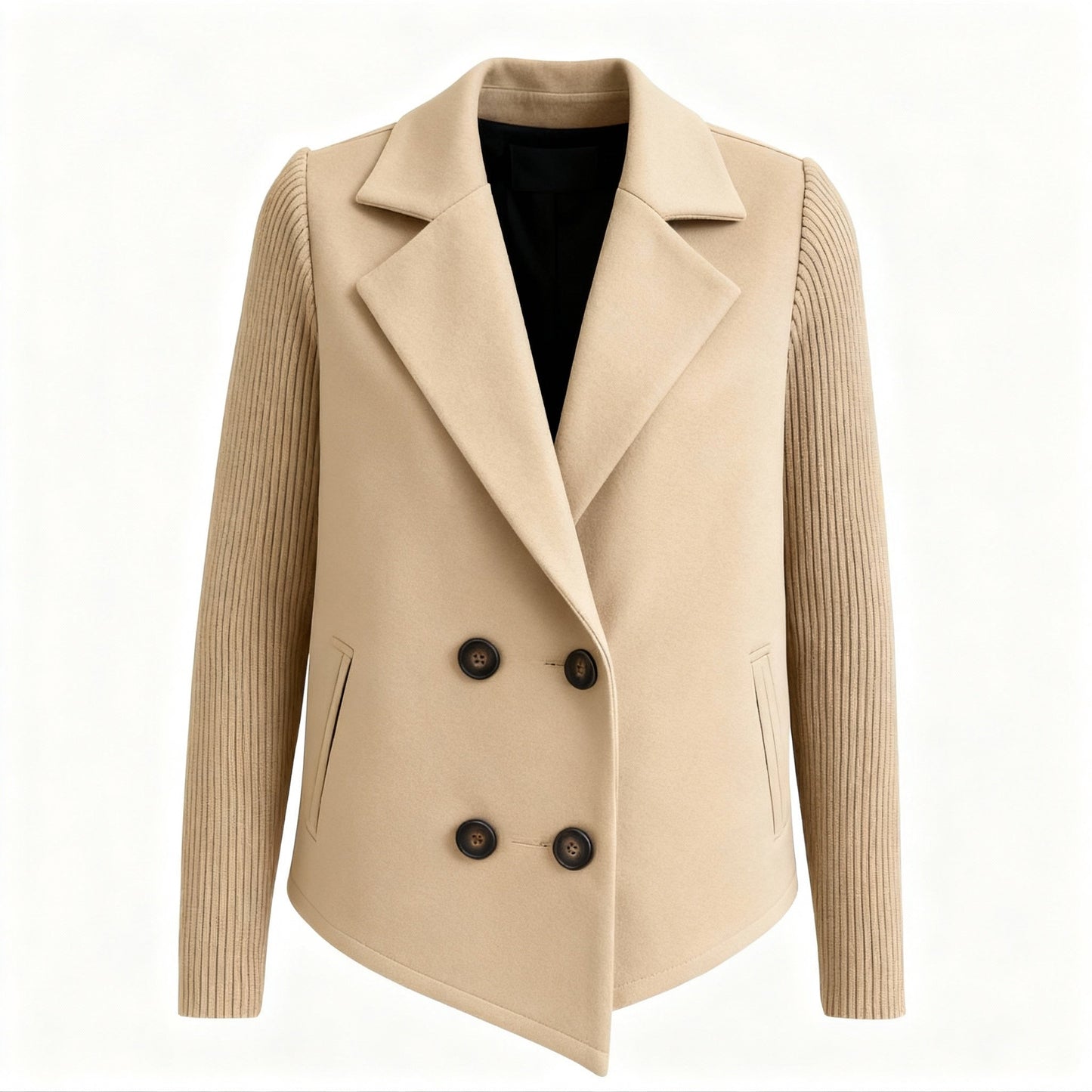 Amora | Knit-Sleeve Blazer for Stylish Comfort - Northeart Couture