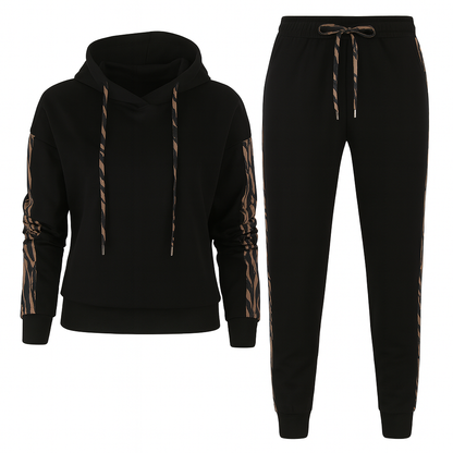 Alaina | Women Two-Piece Tracksuit Casual Elegance Stripped - Northeart Couture