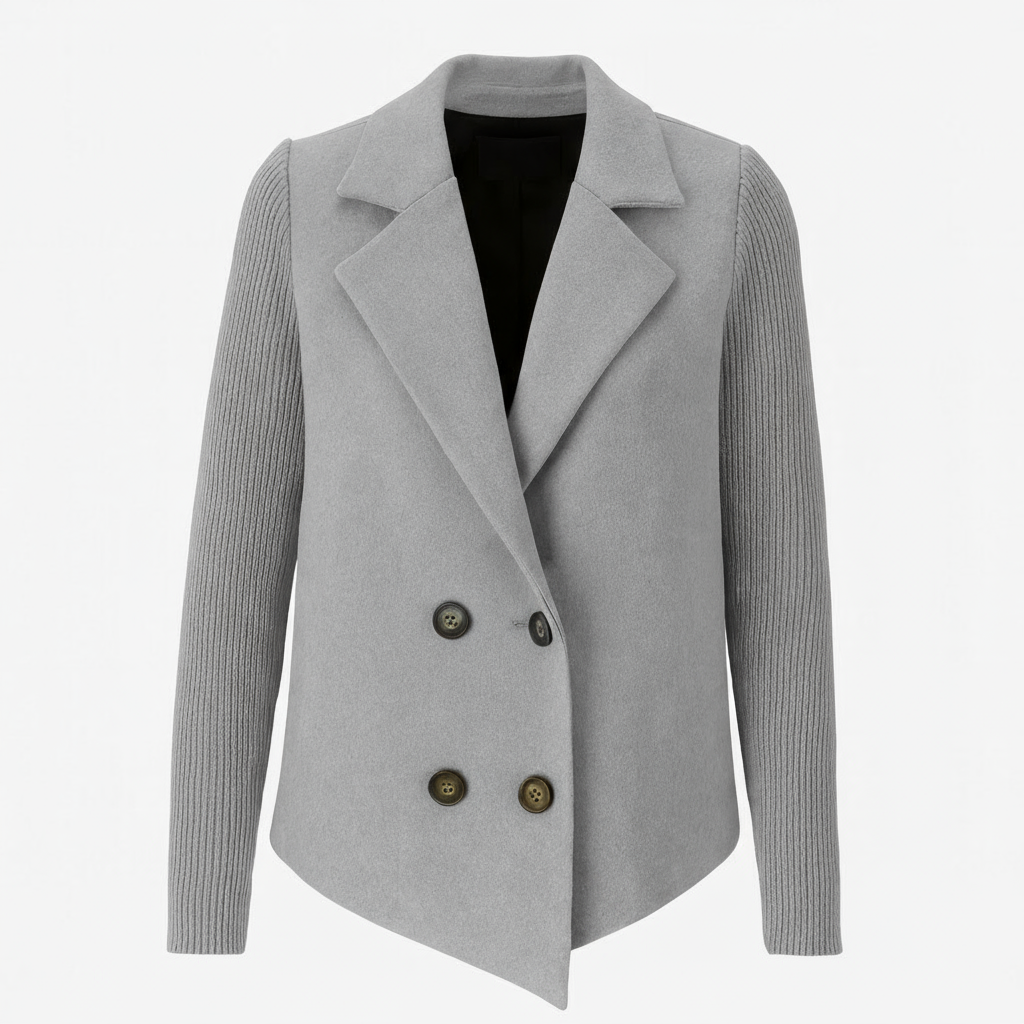 Amora | Knit-Sleeve Blazer for Stylish Comfort - Northeart Couture