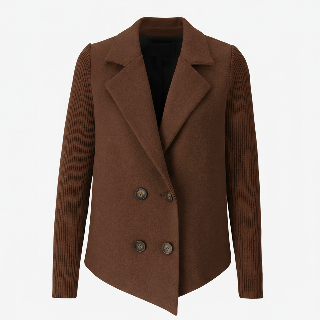 Amora | Knit-Sleeve Blazer for Stylish Comfort - Northeart Couture