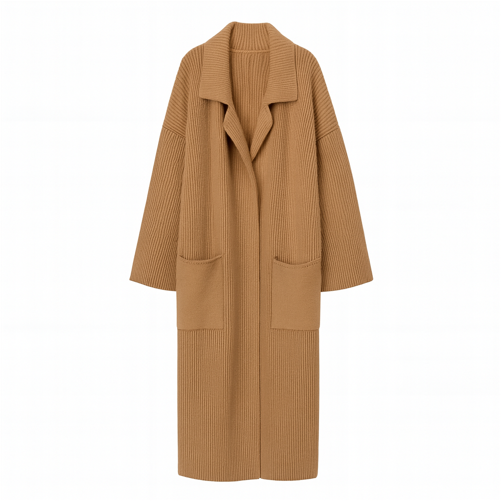 Ariana | Elegant Knitted Long Coat for Women - Northeart Couture