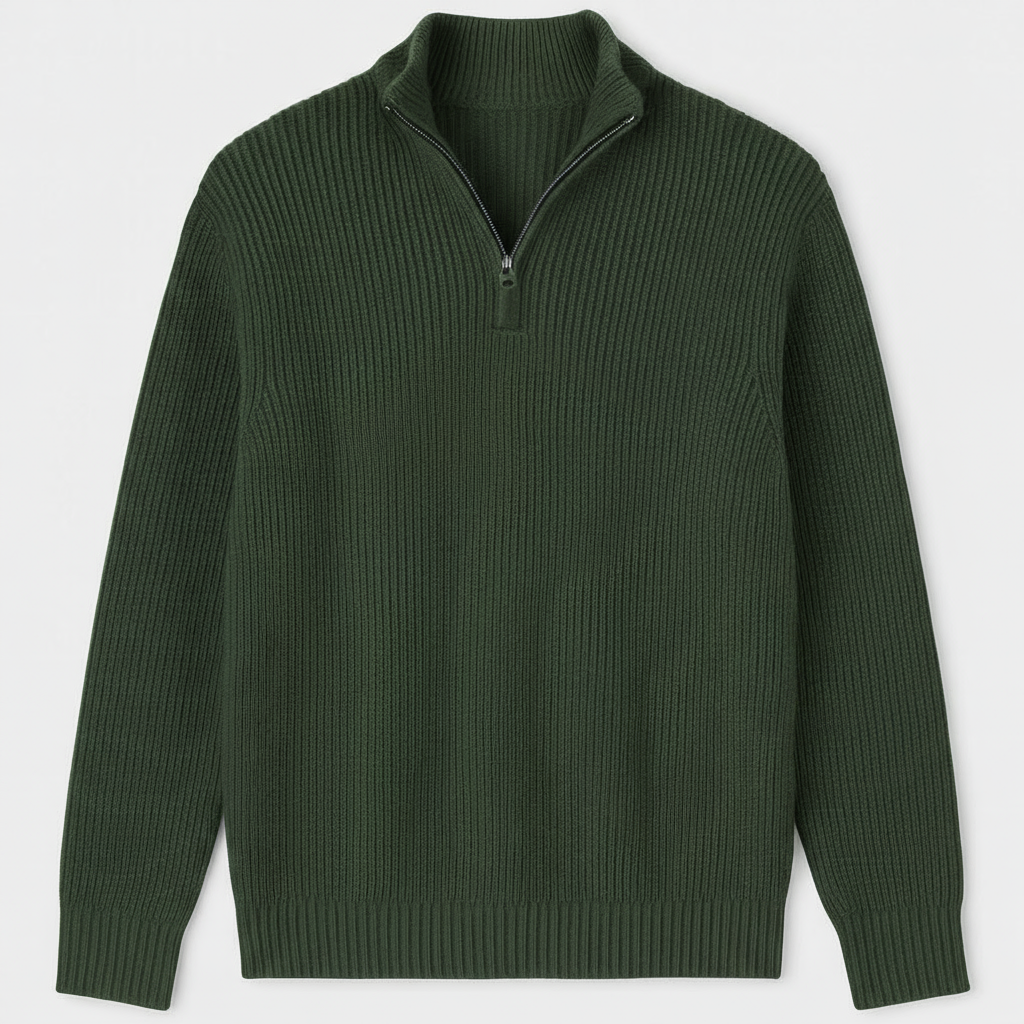 Sandro | Zip Neck Sweater for Men Timeless Comfort and Modern Cold Weather Style - Northeart Couture