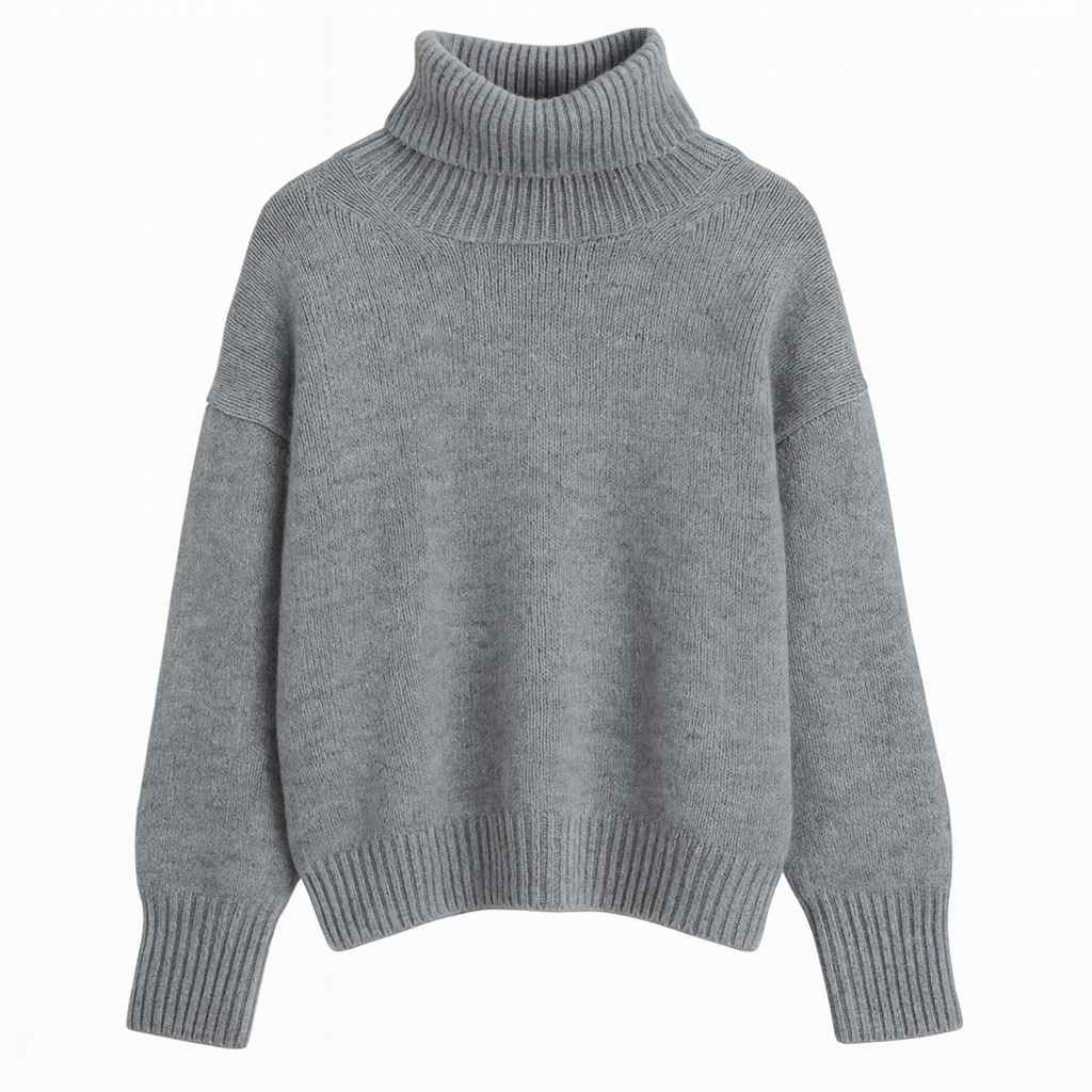Cristina | Women Loose Turtleneck Knit Sweater for Cozy Days - Northeart Couture