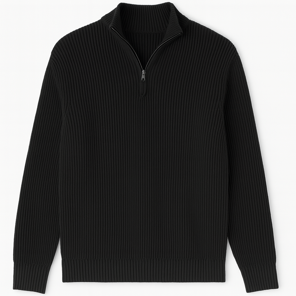 Sandro | Zip Neck Sweater for Men Timeless Comfort and Modern Cold Weather Style - Northeart Couture