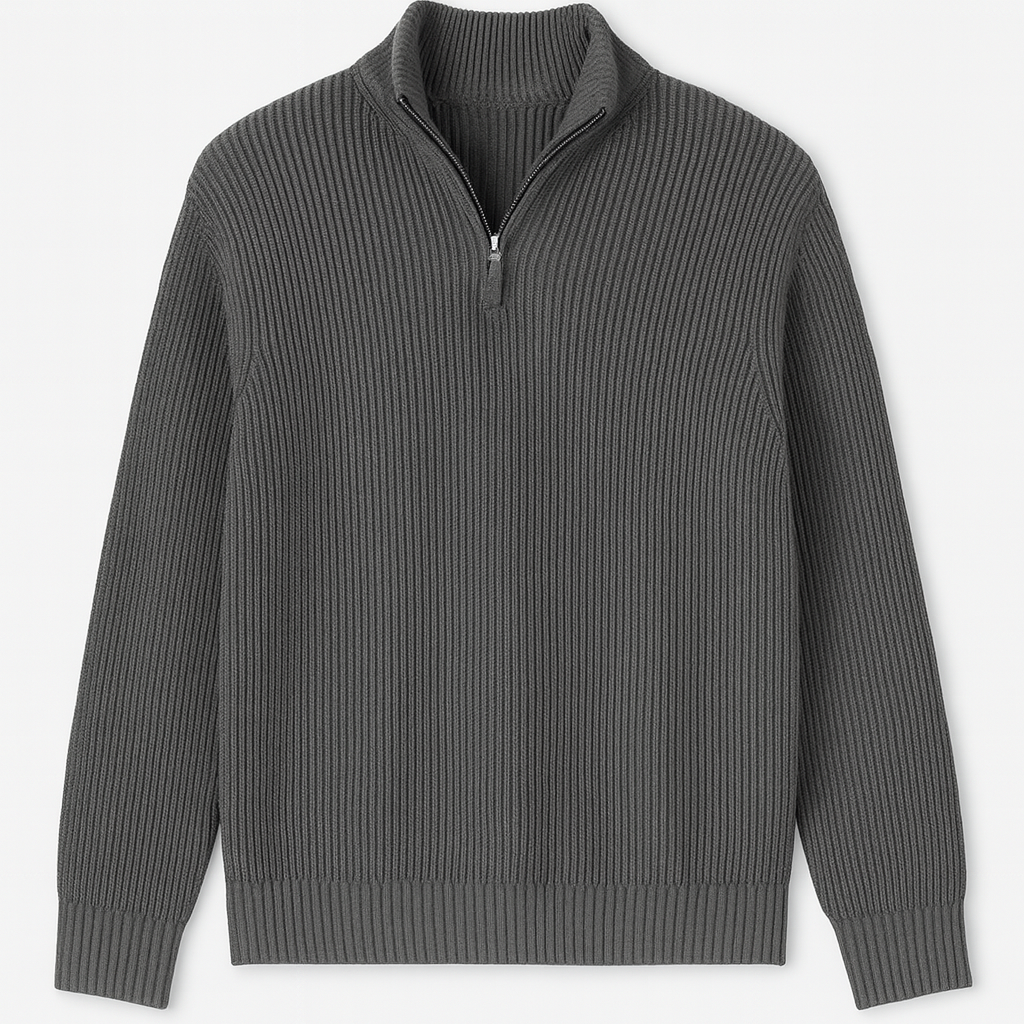 Sandro | Zip Neck Sweater for Men Timeless Comfort and Modern Cold Weather Style - Northeart Couture