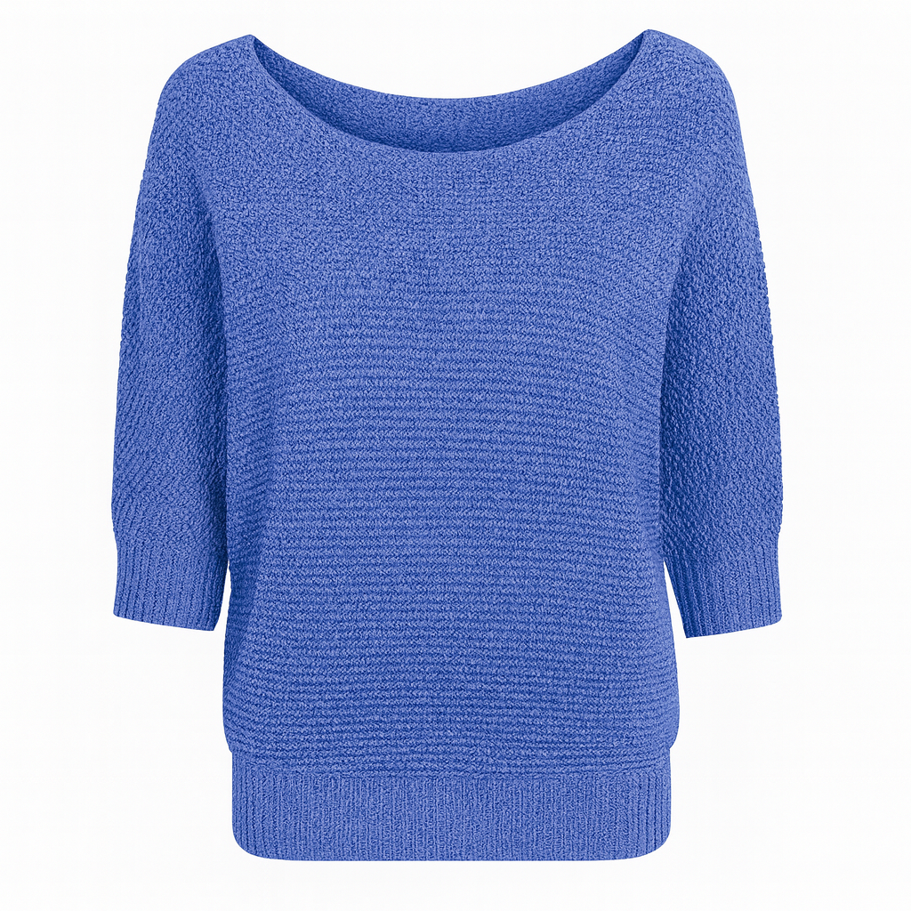 Aubrey | Elegant Knitted Pullover Three Quarter Sleeve Sweater - Northeart Couture