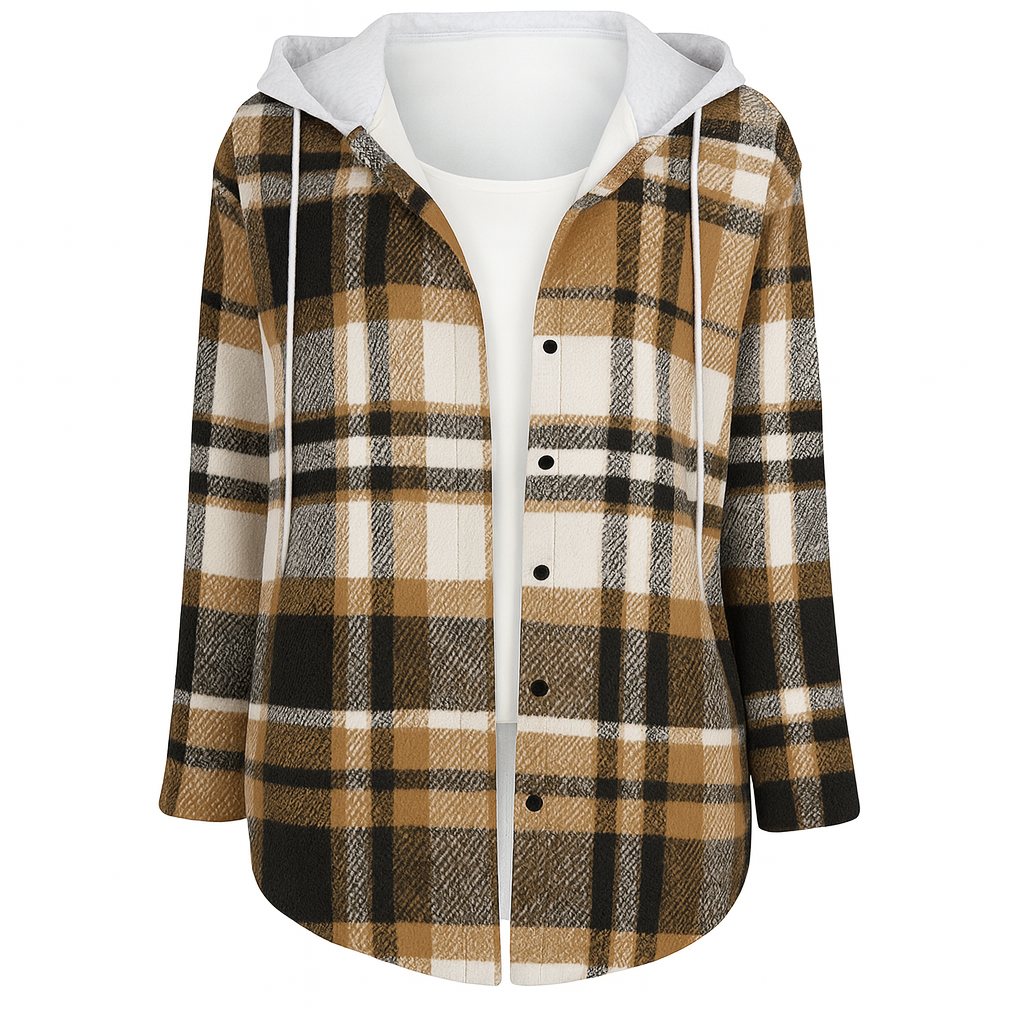 Callista | Modern Plaid Hooded Jacket for Women - Northeart Couture