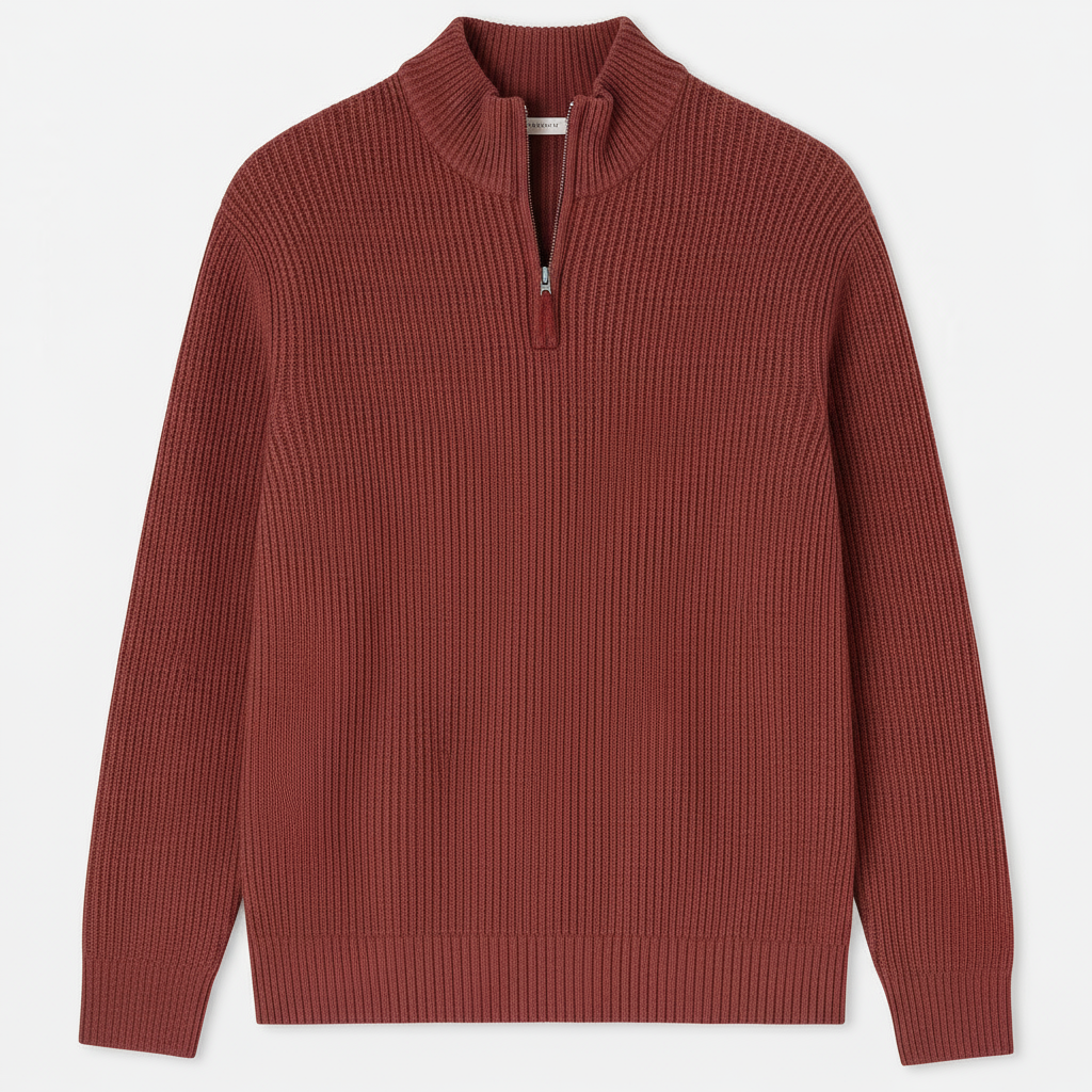 Sandro | Zip Neck Sweater for Men Timeless Comfort and Modern Cold Weather Style - Northeart Couture